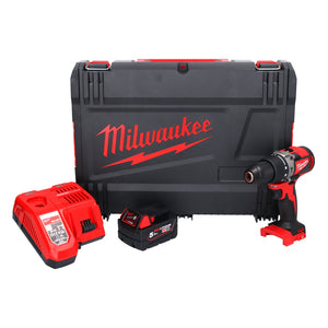 Milwaukee M18 BLPD2-501X Akku Schlagbohrschrauber 18 V 82 Nm Brushless + 1x Akku 5,0 Ah + Ladegerät + HD Box