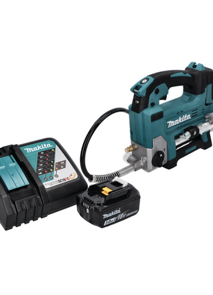 Makita DGP 180 RF1 Akku Fettpresse 18 V 690 bar + 1x Akku 3,0 Ah + Ladegerät