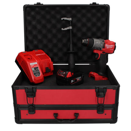 Milwaukee M18 FPD2-501FC TX Perceuse-visseuse à percussion sans fil 135Nm 18V + 1x Batterie 5,0 Ah + Chargeur + Coffret TX