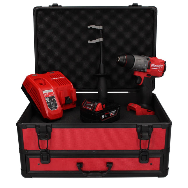 Milwaukee M18 FPD2-501FC TX Perceuse-visseuse à percussion sans fil 135Nm 18V + 1x Batterie 5,0 Ah + Chargeur + Coffret TX