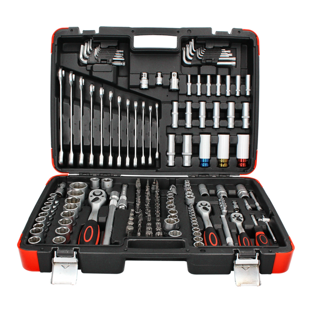 BGS technic Set di chiavi a bussola 176 pz. ( 15217 ) Azionamento 6,3 mm ( 1/4" ) 10 mm ( 3/8" ) 12,5 mm ( 1/2" )