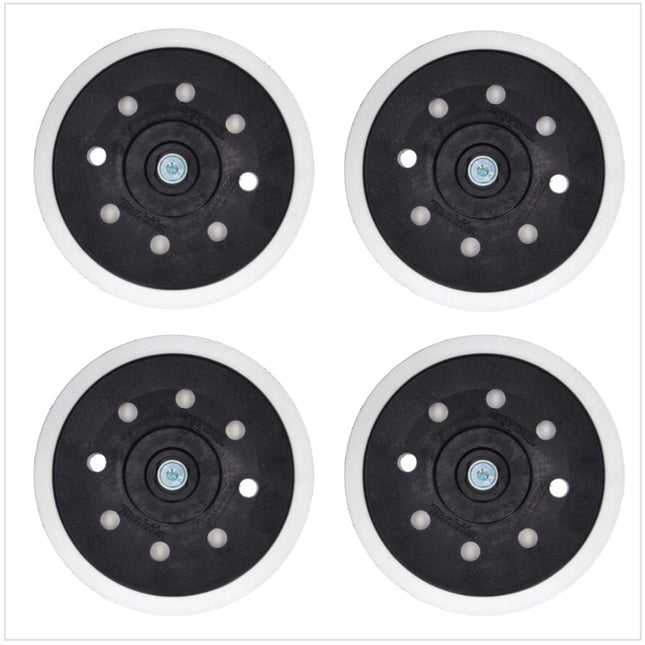 4x Makita Schleifteller Weich für Exzenterschleifer / Schleifmaschine 150 mm M8 ( 196684-1 )