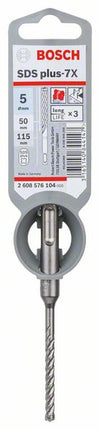 Bosch Punta di foratura 7x SDS-plus 5x50x115mm Carbide ( 2608576104 ) - certificate PGM