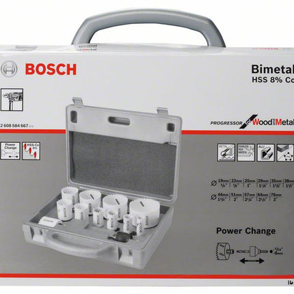 Bosch BIM Progressor PC Uni Lochsägen Set 14 tlg. ( 2608584667 ) 19 / 22 / 25 / 29 / 35 / 38 / 44 / 51 / 57 / 64 / 76 mm - Toolbrothers