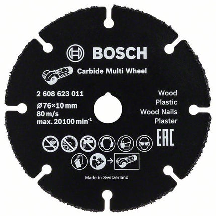 Bosch Trennscheibe Carbide Multiwheel 76 mm ( 2608623011 ) für GWS 10,8-76 / 12V-76 - Toolbrothers