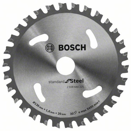 Bosch Kreissägeblatt Standard for Steel 136 x 20 x 1,6 mm 30 Zähne ( 2608644225 ) - Toolbrothers