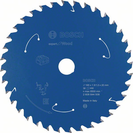 Bosch Kreissägeblatt Expert for Wood 165 x 1,0 x 20 mm 36 Zähne für Holz ( 2608644508 ) - Toolbrothers