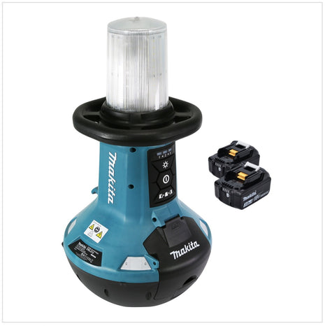 Makita DML 810 F Akumulatorowy naświetlacz LED 18 / 36 V ( 2 x 18 V ) 5500 lm IP54 + 2x akumulator 3,0 Ah - bez ładowarki