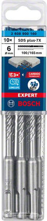 Bosch Expert Punte per foratura SDS plus 7X 6,0 x 165 mm 10 pz. ( 2608900160 )