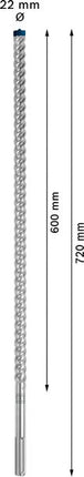 Bosch Expert SDS max 8X Hammerbohrer 22 x 720 mm ( 2608900235 ) für Stahlbeton Stein Carbide Technology