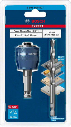 Bosch EXPERT Power Change Plus Hex 11 Adapter 7.15 x 105 mm HSS-G drill bit ( 2608900527 ) multi-material carbide - successor to 2608594258