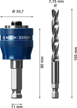 Bosch EXPERT Power Change Plus Hex 11 Adapter 7.15 x 105 mm HSS-G drill bit ( 2608900527 ) multi-material carbide - successor to 2608594258