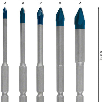 Bosch EXPERT HEX-9 HardCeramic Bohrer Set 4 - 10 mm 5 tlg. ( 2608900597 ) für Fliesen - Toolbrothers
