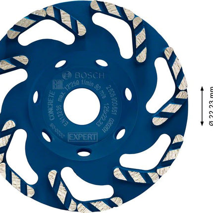 Bosch Expert Concrete Diamanttopfscheibe 125 x 22,23 mm ( 2608900651 ) für Betonschleifer Diamond Technology - Toolbrothers