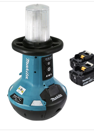 Makita DML 810 M Lampe de poche LED 18 / 36 V ( 2 x 18 V ) 5500 lm IP54 + 2x batterie 4,0 Ah - sans chargeur