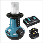 Lampe LED sans fil Makita DML 810 PM 18 / 36 V ( 2 x 18 V ) 5500 lm IP54 + 2 batteries 4,0 Ah + double chargeur