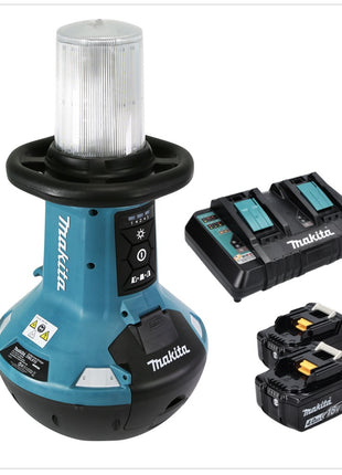 Makita DML 810 PM éclairage de zone LED sur batterie 18 / 36 V (2 x 18 V) 5500 lm IP54 + 2x batteries 4,0 Ah + double chargeur