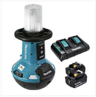 Makita DML 810 PM Akku LED Flächenlicht 18 / 36 V ( 2 x 18 V ) 5500 lm IP54 + 2x Akku 4,0 Ah + Doppelladegerät