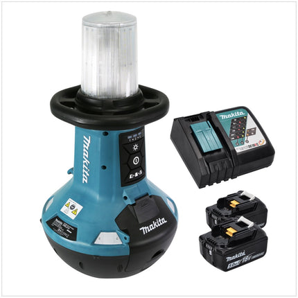 Akumulatorowy naświetlacz LED Makita DML 810 RT 18 / 36 V ( 2 x 18 V ) 5500 lm IP54 + 2x akumulator 5,0 Ah + ładowarka