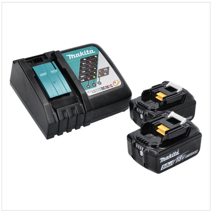 Akumulatorowy naświetlacz LED Makita DML 810 RT 18 / 36 V ( 2 x 18 V ) 5500 lm IP54 + 2x akumulator 5,0 Ah + ładowarka