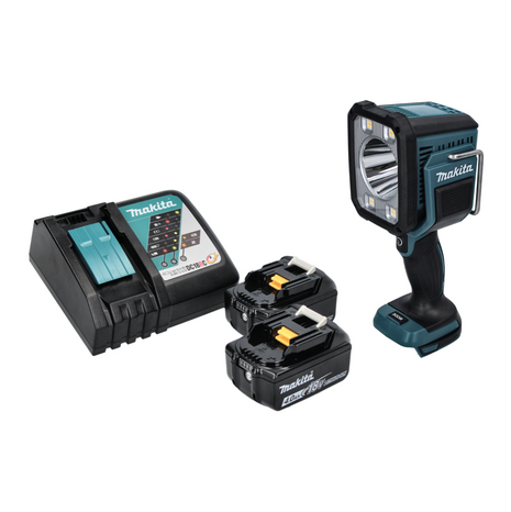 Makita DML 812 RM Akku LED Handstrahler Taschen Lampen 18 V 1250 lm + 2x Akku 4,0 Ah + Ladegerät