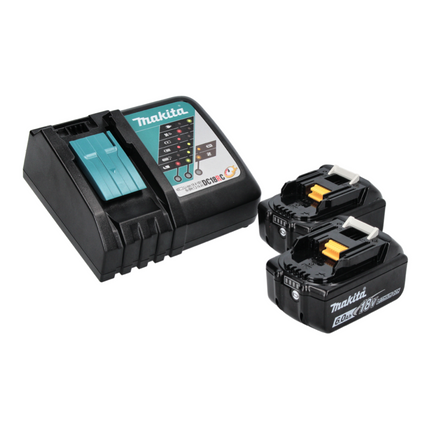 Makita DML 812 RG Linterna LED portátil sin cable 18 V 1250 lm + 2x batería recargable 6,0 Ah + cargador