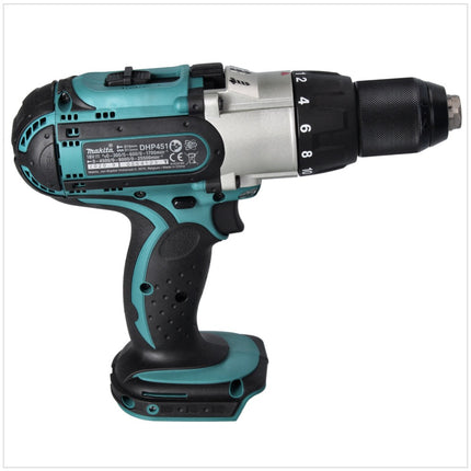 Makita DHP451RT1 Perceuse-visseuse à percussion sans fil 80Nm 18V + 1x Batterie 5,0 Ah + Chargeur
