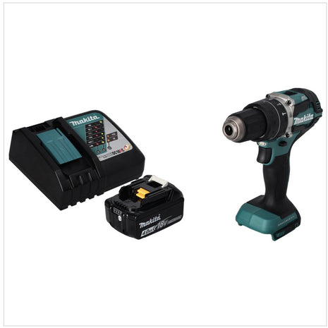 Makita DHP 484 RM1 trapano a percussione a batteria 18 V 54 Nm brushless + 1x batteria ricaricabile 4,0 Ah + caricabatterie