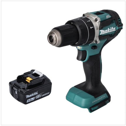 Taladro de percusión sin cable Makita DHP 484 T1 18 V 54 Nm sin escobillas + 1x batería recargable 5,0 Ah - sin cargador