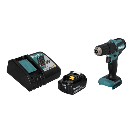 Makita DHP 483 RF1 Perceuse-visseuse à percussion sans fil 18 V 40 Nm Brushless + 1x Batterie 3,0 Ah + Chargeur