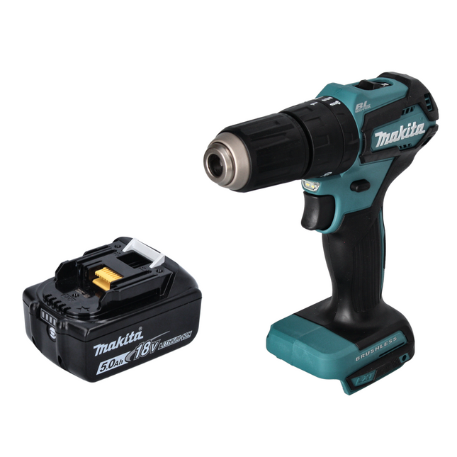 Martillo perforador sin cable Makita DHP 483 T1 18 V 40 Nm + 1x batería 5.0 Ah - sin cargador