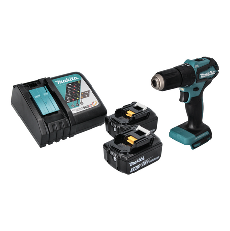 Makita DHP 483 RT Akku Schlagbohrschrauber 18 V 40 Nm Brushless + 2x Akku 5,0 Ah + Ladegerät