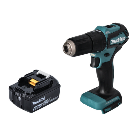 Taladro percutor inalámbrico Makita DHP 483 G1 18 V 40 Nm sin escobillas + 1x batería 6,0 Ah - sin cargador