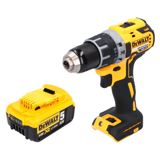 Trapano avvitatore a batteria DeWalt DCD 791 N 18 V 70 Nm Brushless + 1x batteria 5,0 Ah - senza caricabatteria
