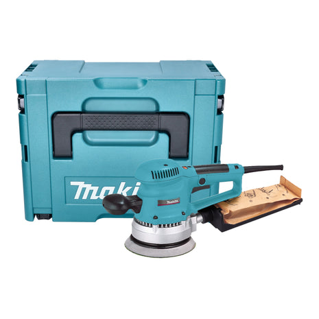 Makita BO 6030 JX random orbital sander 310 watts 150 mm + sandpaper + Makpac