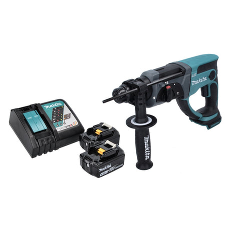 Makita DHR 202 RM cordless combi hammer 18 V 2.0 J SDS Plus + 2x rechargeable battery 4.0 Ah + charger