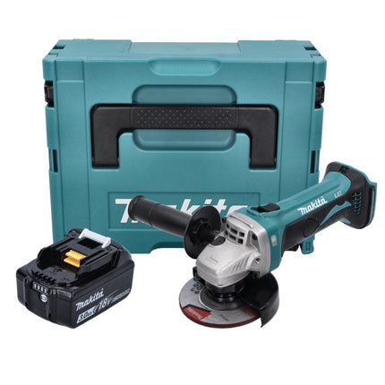 Makita DGA 452 F1J cordless angle grinder 18 V 115 mm + 1x rechargeable battery 3.0 Ah + Makpac - without charger