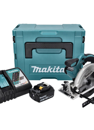 Makita DSS 611 RG1J Scie circulaire sans fil 18 V 165 mm + 1x Batterie 6,0 Ah + Chargeur + Coffret Makpac