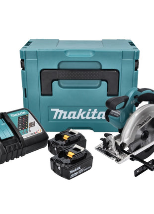 Makita DSS 611 RGJ cordless circular saw 18 V 165 mm + 2x rechargeable battery 6.0 Ah + charger + Makpac