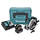 Makita DSS 611 RGJ Akku Handkreissäge 18 V 165 mm + 2x Akku 6,0 Ah + Ladegerät + Makpac