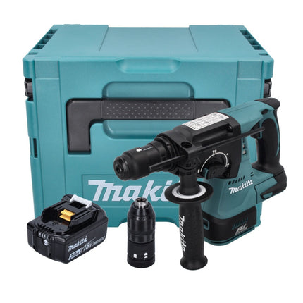 Makita DHR 243 F1J Martello perforatore a batteria 18 V 2,0 J SDS plus Brushless + 1x batteria 3,0 Ah + Makpac - senza caricabatteria
