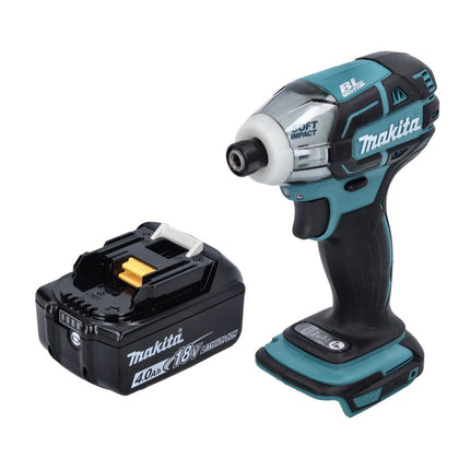 Makita DTS 141 M1 cordless impulse screwdriver 18 V 40 Nm 1/4" brushless + 1x rechargeable battery 4.0 Ah - without charger