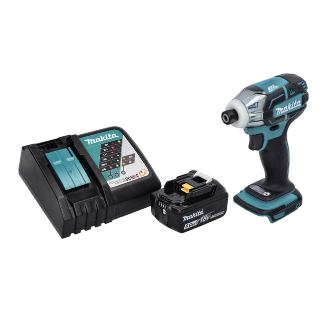 Makita DTS 141 RT1 cordless impulse screwdriver 18 V 40 Nm 1/4" brushless + 1x rechargeable battery 5.0 Ah + charger