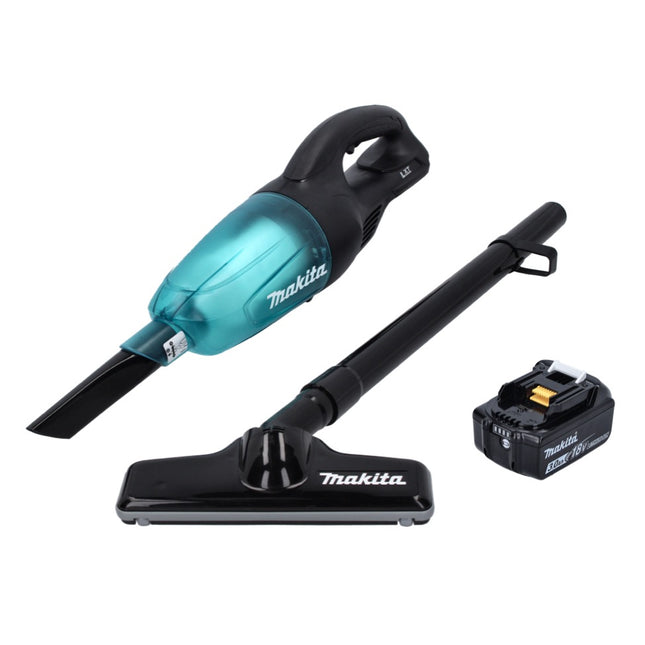 Aspirador sin cable Makita DCL 180 F1 B 18 V negro + 1x batería recargable 3,0 Ah - sin cargador