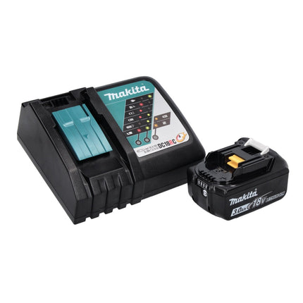 Makita DBN 500 RF1J Cloueuse sans fil, 15-50 mm, 18 V + 1x Batterie 3,0 Ah + Makpac + Chargeur