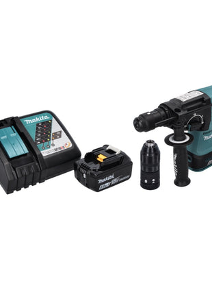 Trapano a percussione a batteria Makita DHR 243 RG1 18 V SDS plus Brushless + 1x batteria ricaricabile 6,0 Ah + caricabatterie