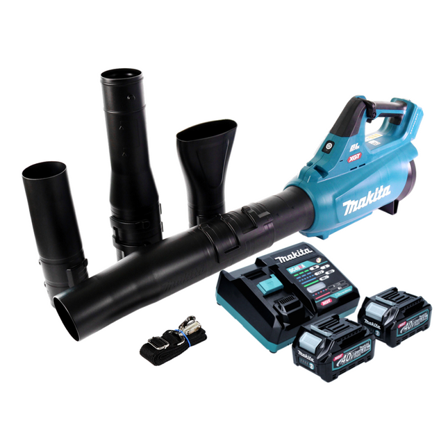 Makita UB 001 GD201 Souffleur de feuilles sans fil 40 V max. Brushless + 2x batterie 2,5 Ah + chargeur