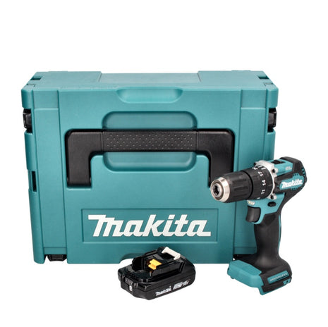 Makita DHP 487 A1J taladro percutor inalámbrico 18 V 40 Nm sin escobillas + 1x batería 2,0 Ah + Makpac - sin cargador