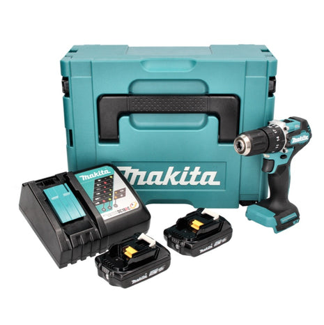 Makita DHP 487 RAJ cordless impact drill 18 V 40 Nm brushless + 2x rechargeable battery 2.0 Ah + charger + Makpac