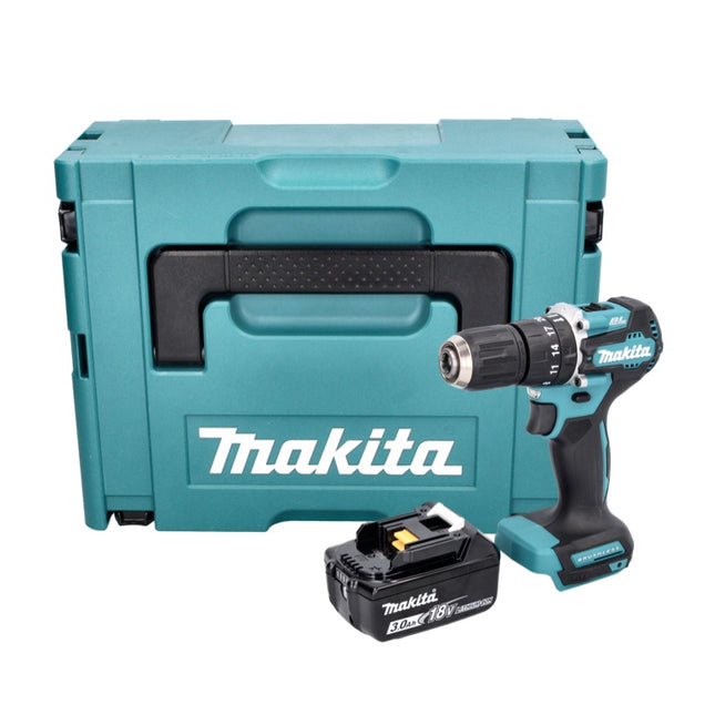 Makita DHP 487 F1J Akku Schlagbohrschrauber 18 V 40 Nm Brushless + 1x Akku 3,0 Ah + Makpac - ohne Ladegerät - Toolbrothers